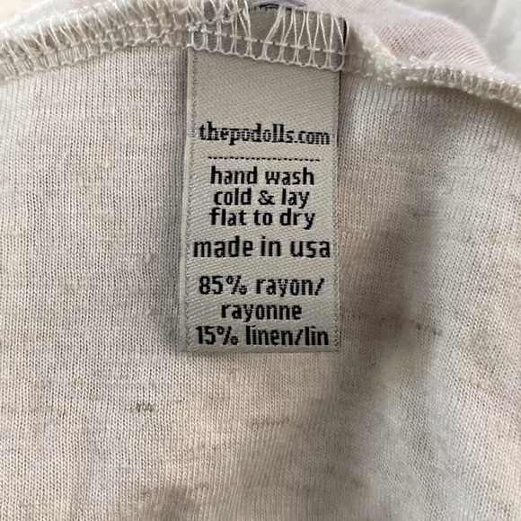 NWOT the PODOLLS Beige Space Dyed Front Seamed Draped Blouse🤍🤍🤍 - Picture 9 of 10